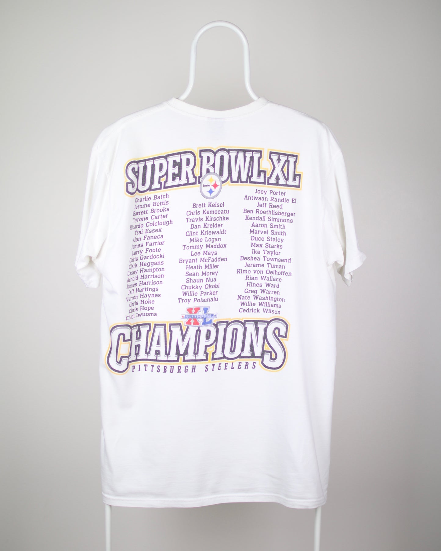 2006 NFL Official Pittsburgh Steelers Super Bowl XL Champions T-Shirt Large