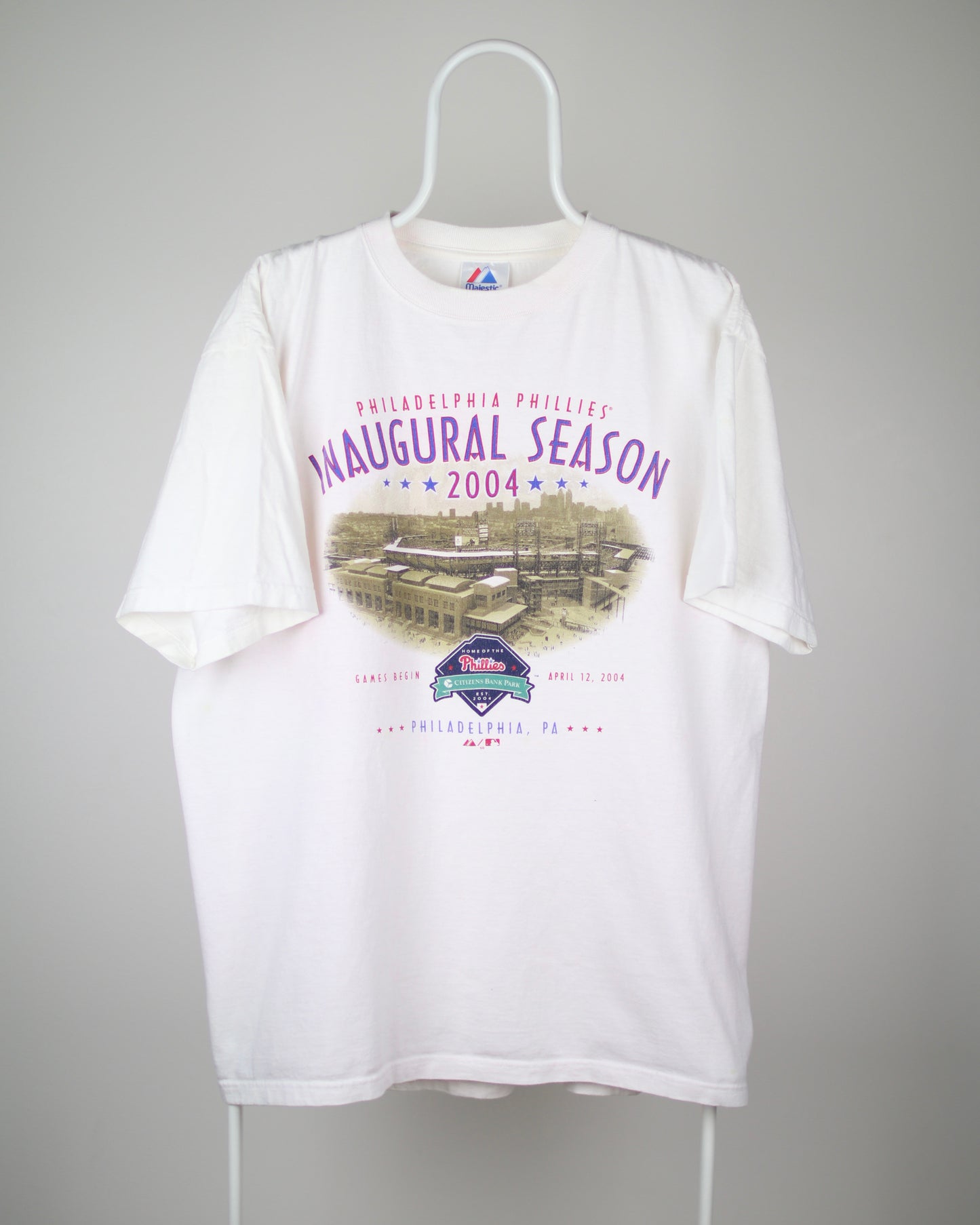 2004 Philadelphia Phillies MLB "Inaugural Season" T-Shirt Large