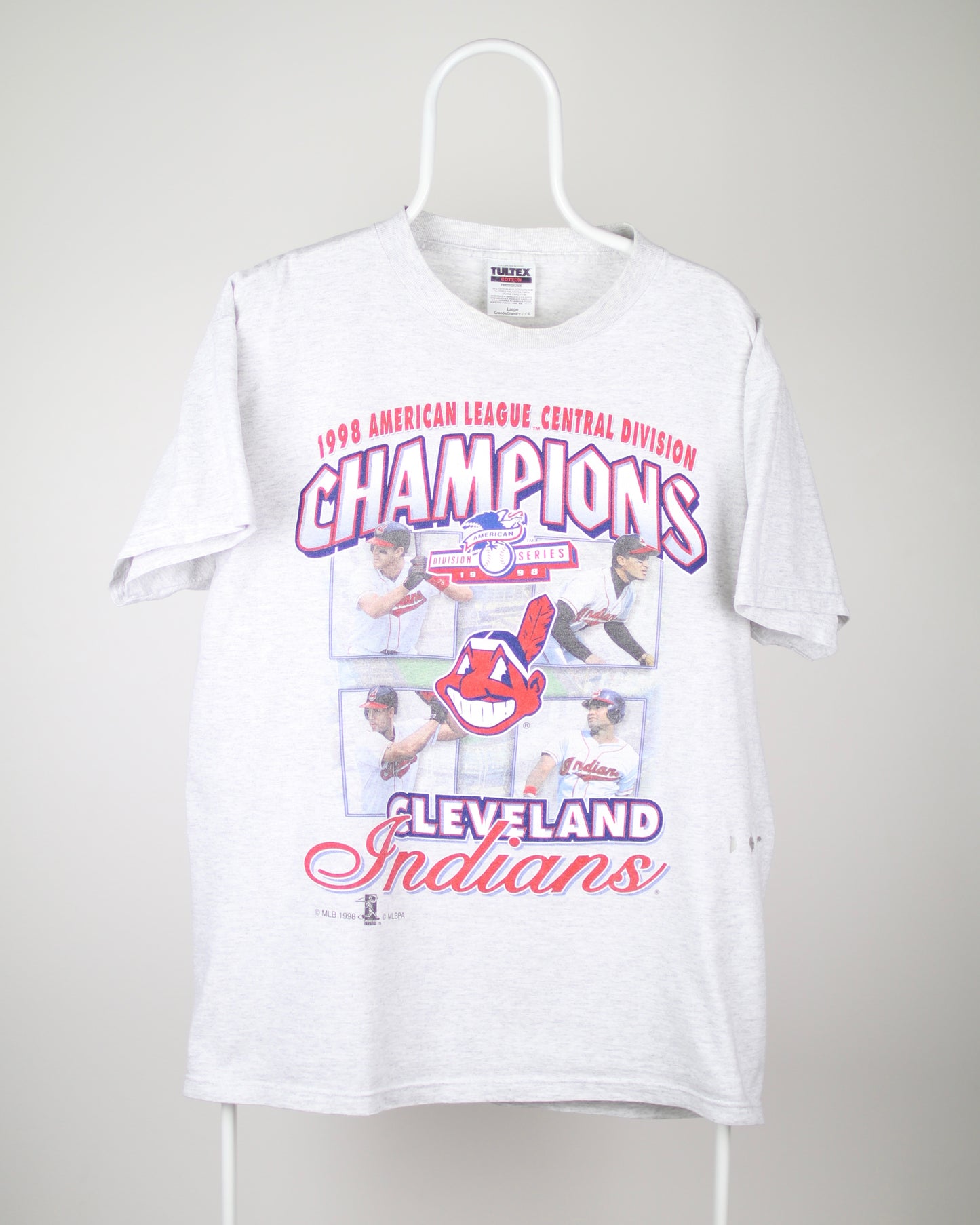 1998 Cleveland Indians MLB Central Division Champions T-Shirt Large